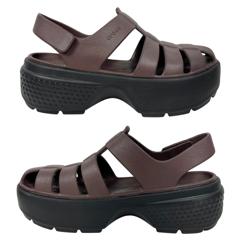 CROCS Brown Platform Sandal Clog